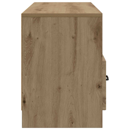 TV-kast Artisanaal eiken 102 x 34,5 x 47 cm Bewerkt hout