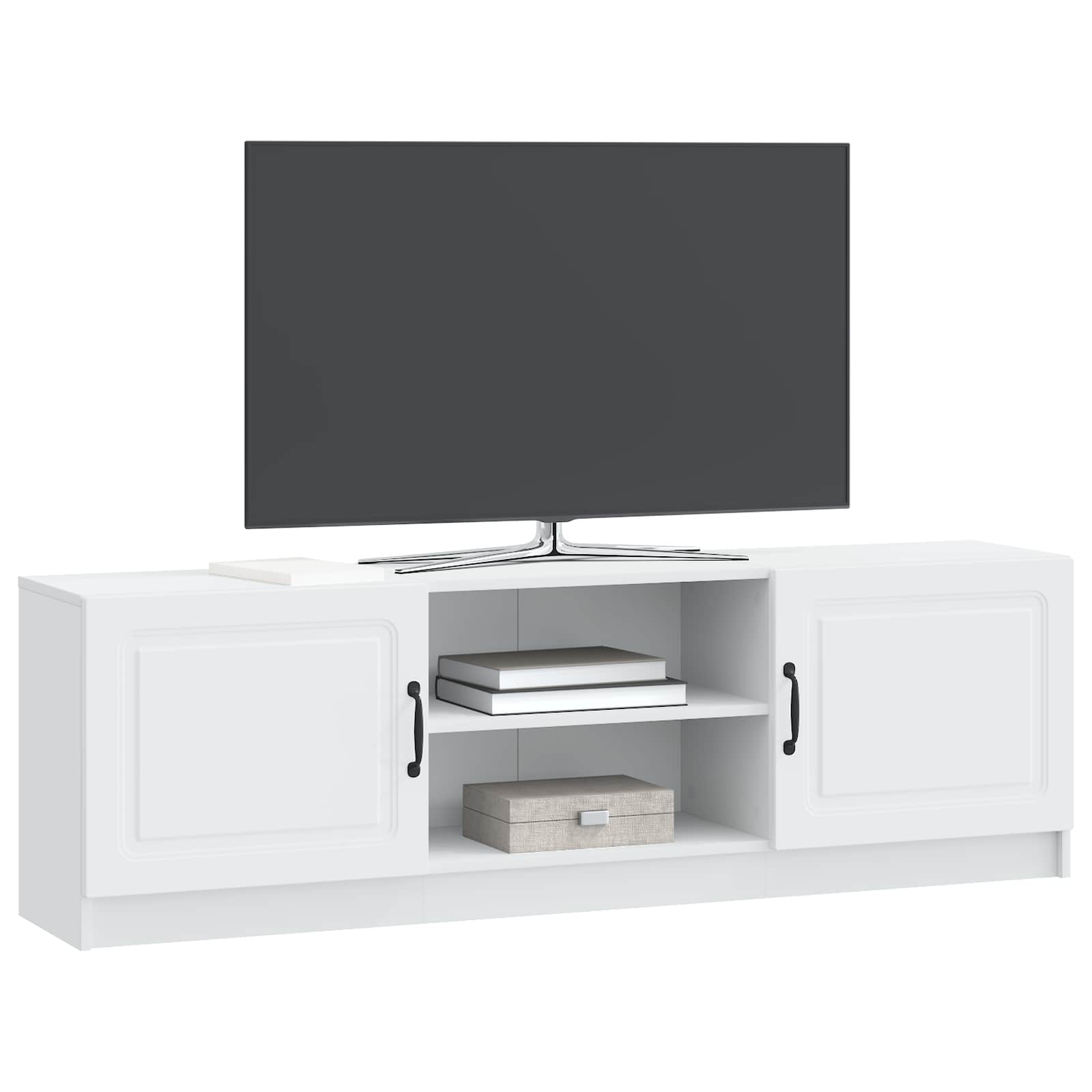 TV-kast Wit 150 x 31 x 47 cm Bewerkt hout