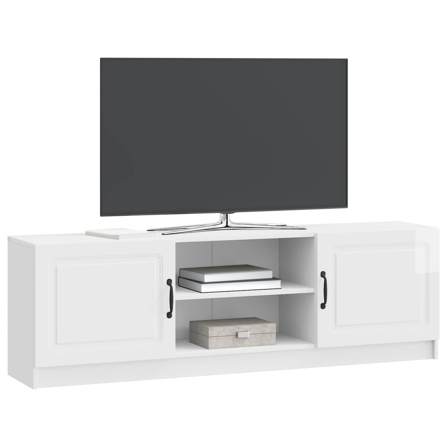 TV-kast Hoogglans Wit 150 x 31 x 47 cm Bewerkt hout