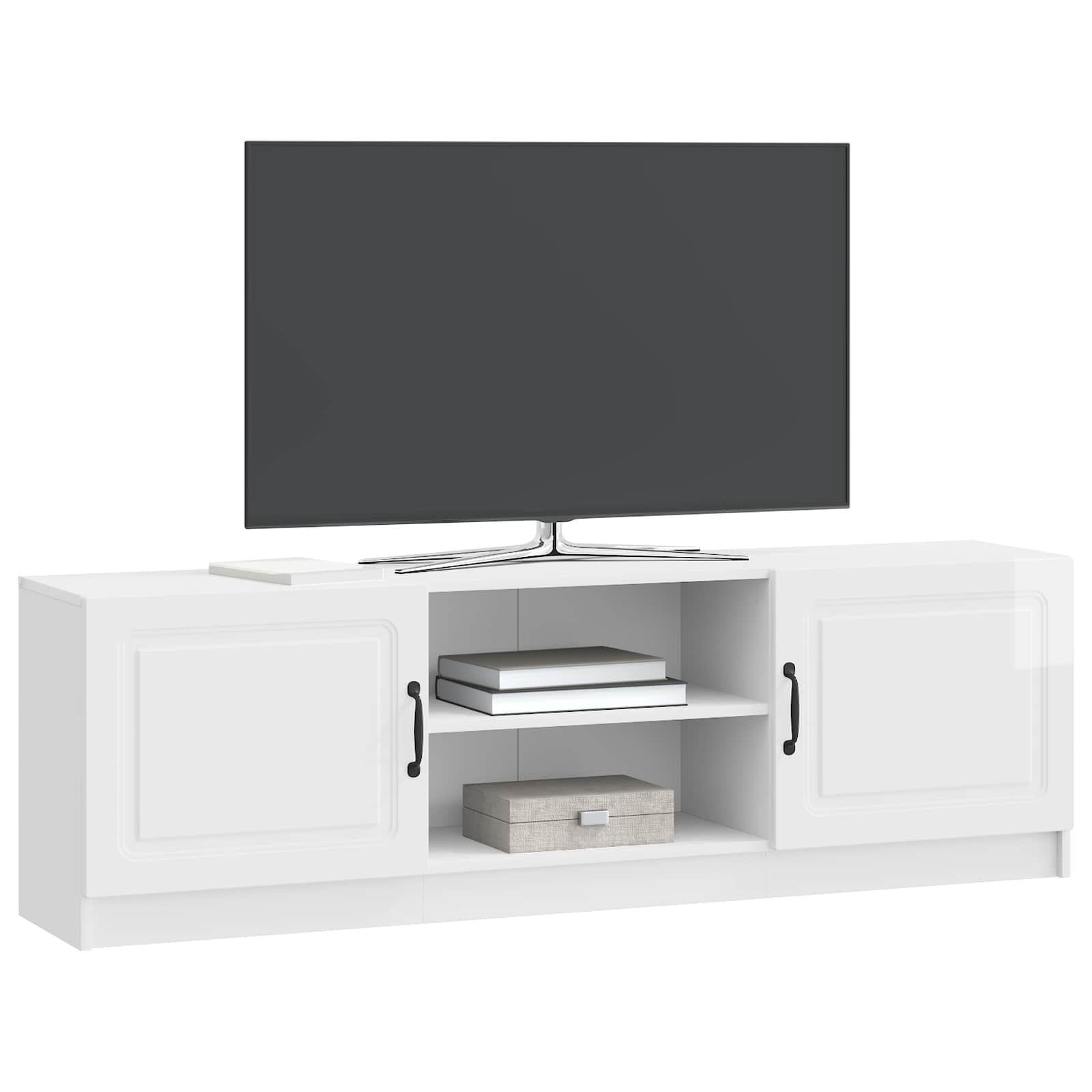 TV-kast Hoogglans Wit 150 x 31 x 47 cm Bewerkt hout