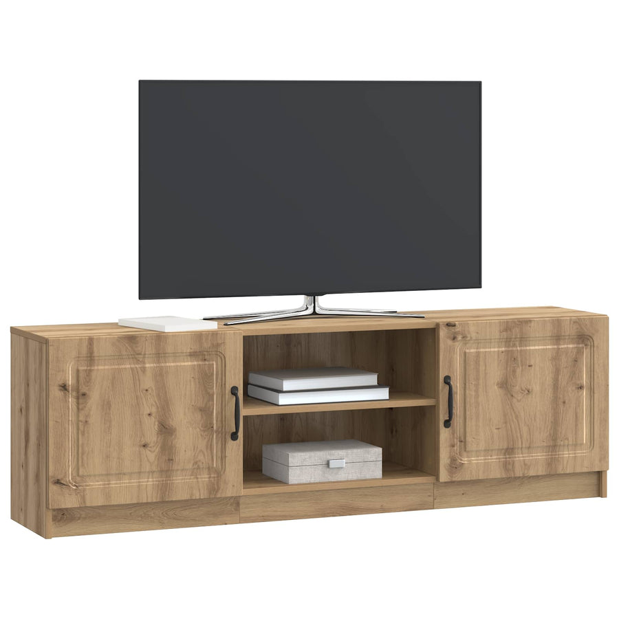 TV-kast Artisanaal eiken 150 x 31 x 47 cm Bewerkt hout