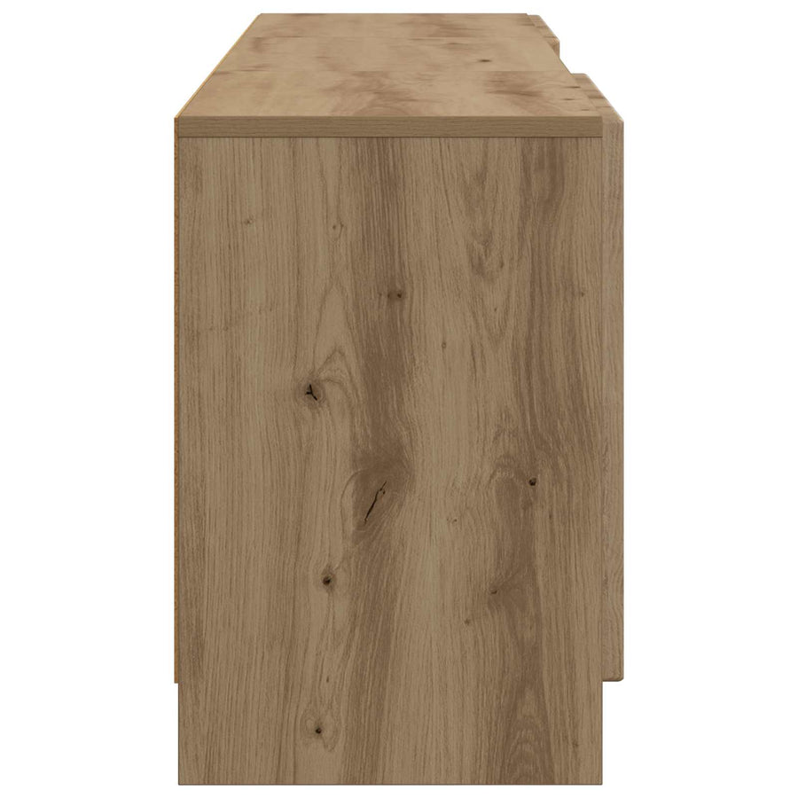 TV-kast Artisanaal eiken 150 x 31 x 47 cm Bewerkt hout