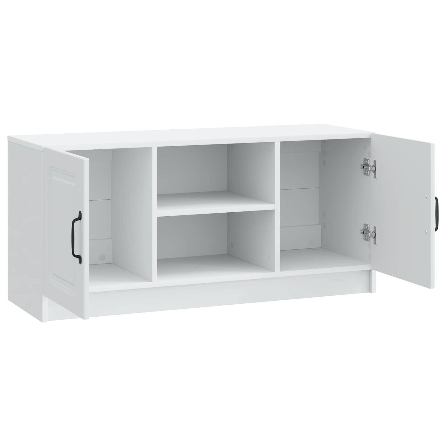 TV-kast Wit 102 x 34,5 x 47 cm Bewerkt hout