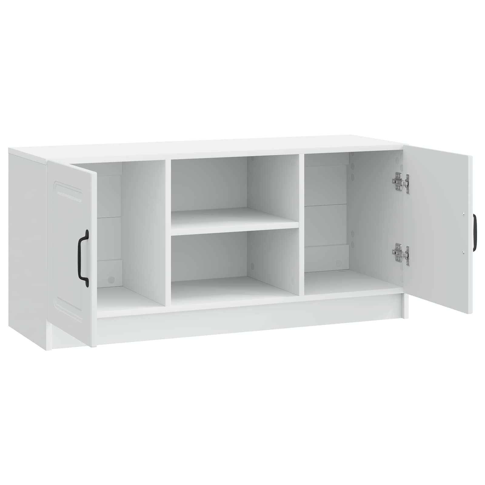 TV-kast Wit 102 x 34,5 x 47 cm Bewerkt hout