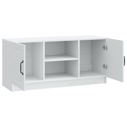 TV-kast Wit 102 x 34,5 x 47 cm Bewerkt hout