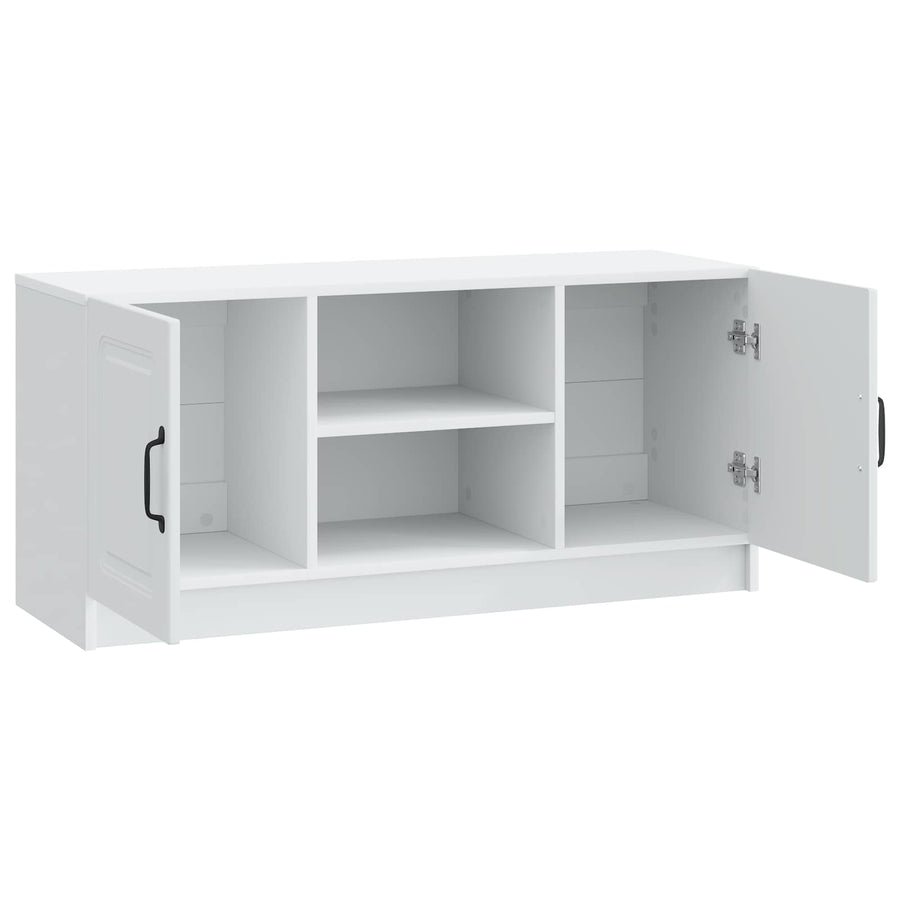 TV-kast Wit 102 x 34,5 x 47 cm Bewerkt hout