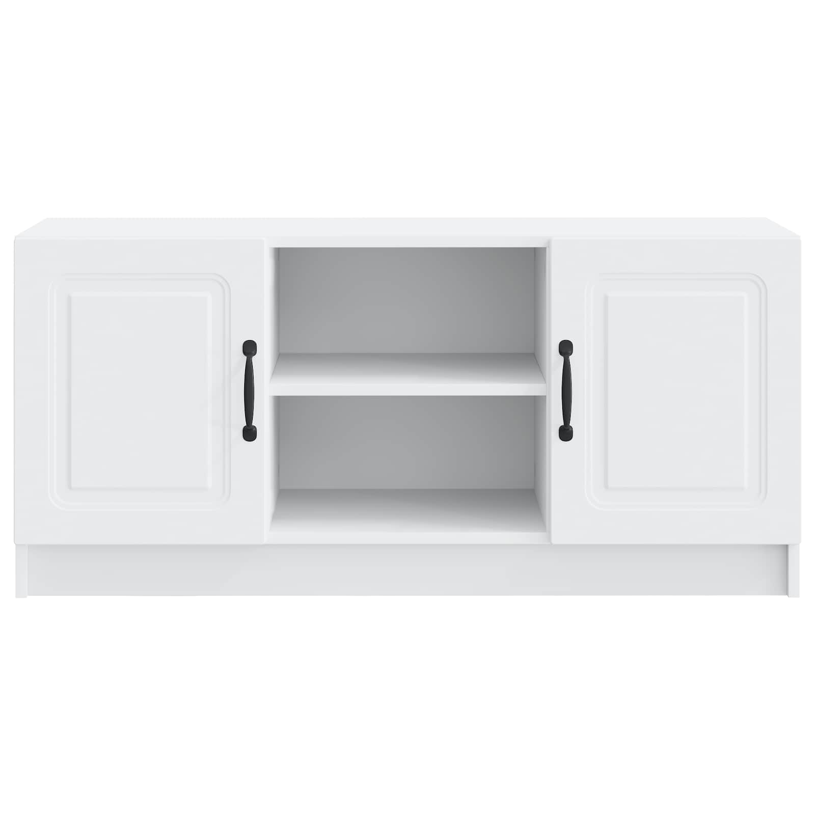 TV-kast Wit 102 x 34,5 x 47 cm Bewerkt hout