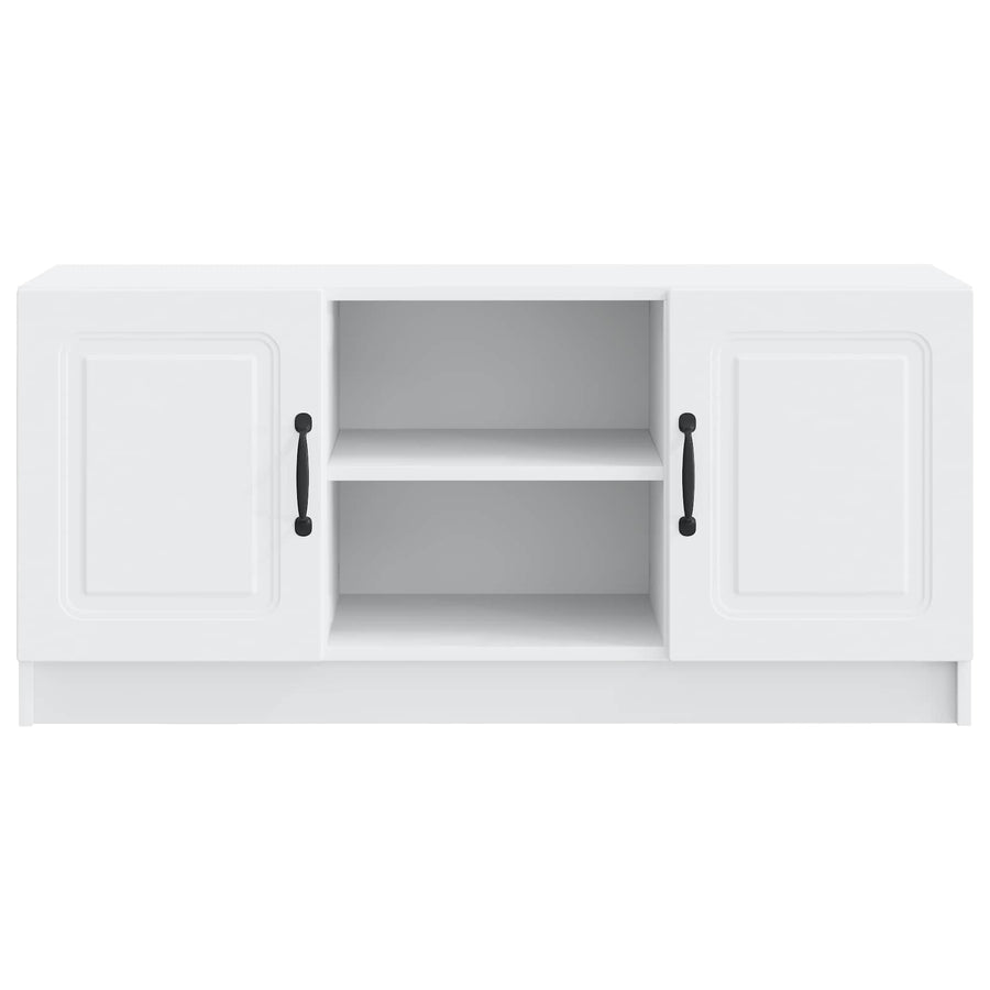TV-kast Wit 102 x 34,5 x 47 cm Bewerkt hout