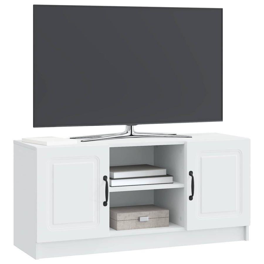 TV-kast Wit 102 x 34,5 x 47 cm Bewerkt hout