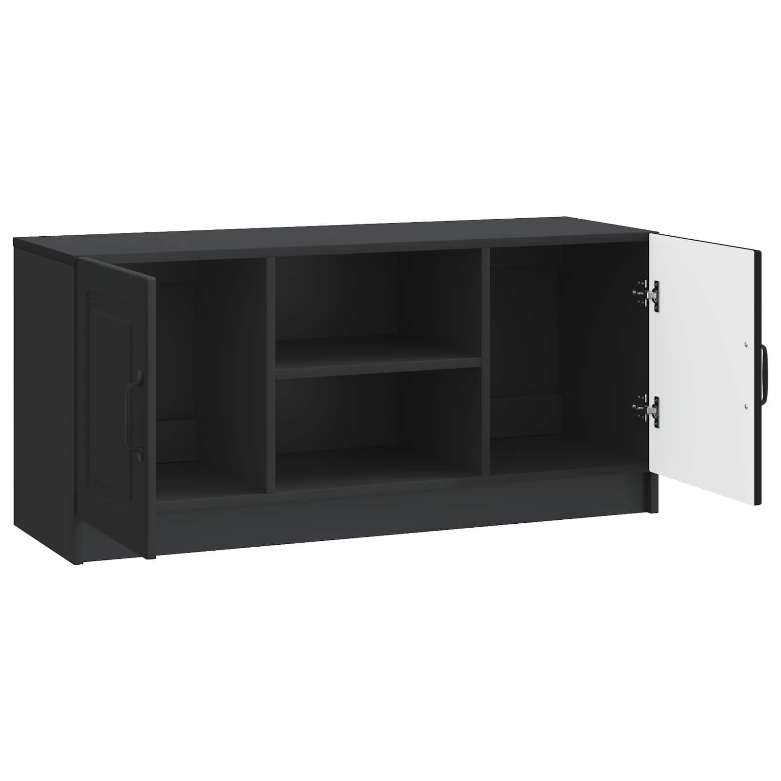 TV-kast Zwart 102 x 34,5 x 47 cm Bewerkt hout