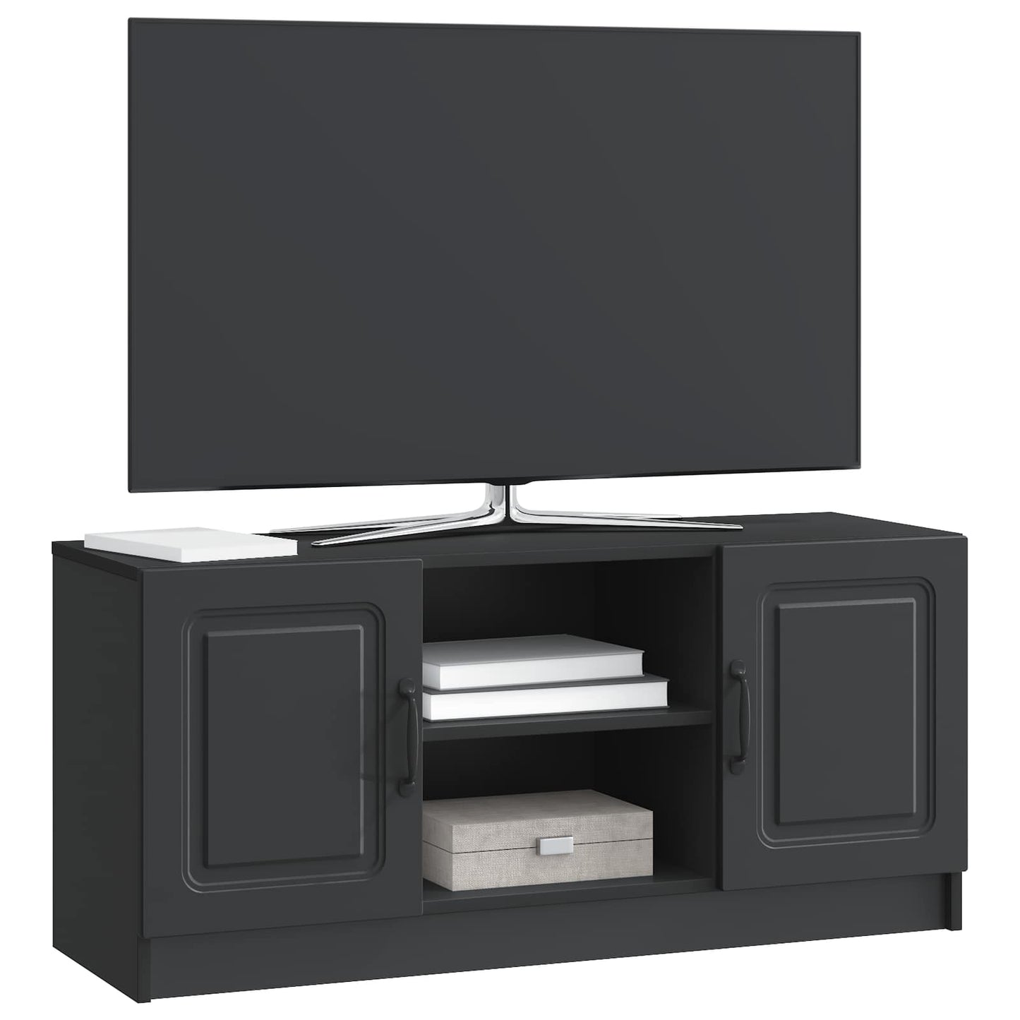 TV-kast Zwart 102 x 34,5 x 47 cm Bewerkt hout