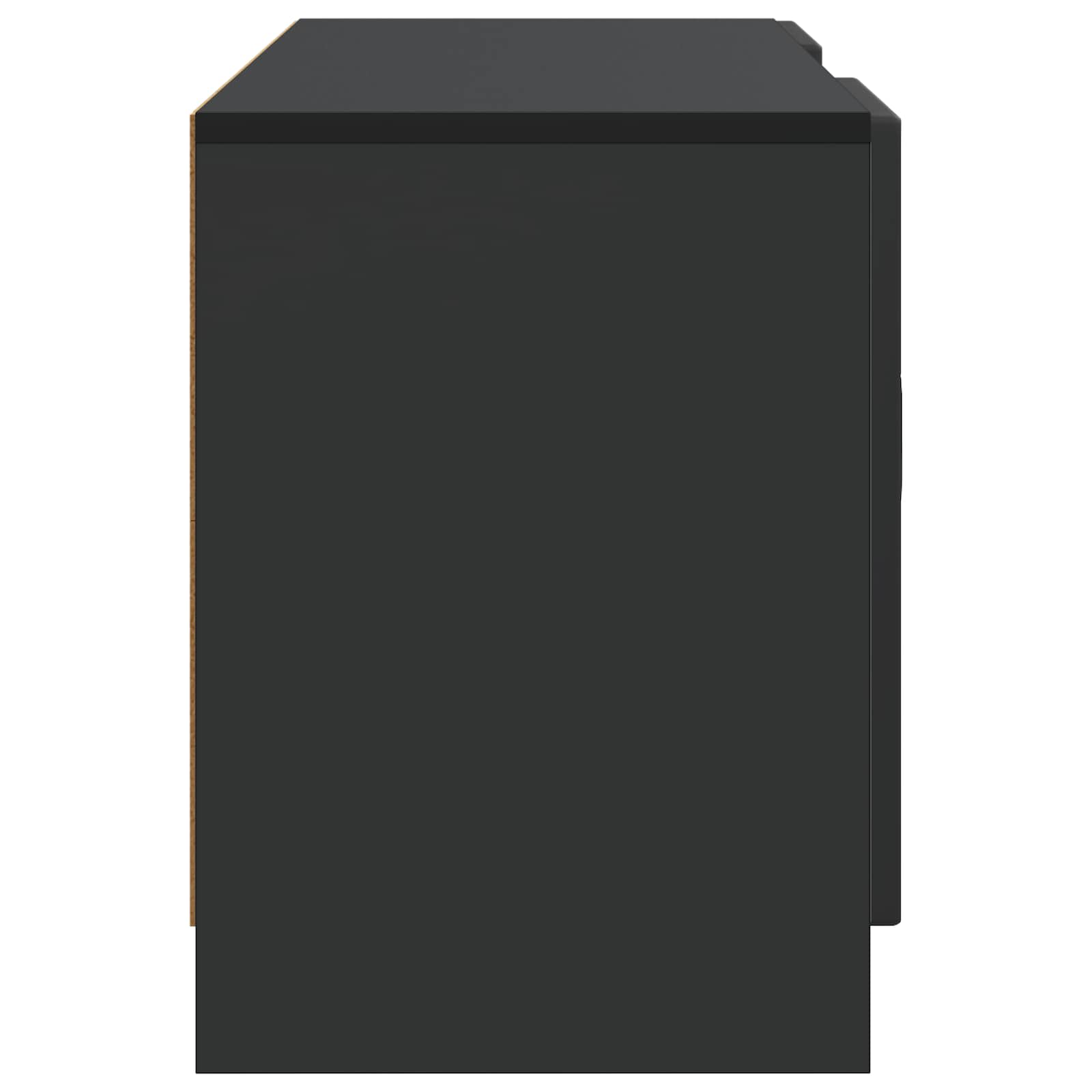 TV-kast Zwart 102 x 34,5 x 47 cm Bewerkt hout
