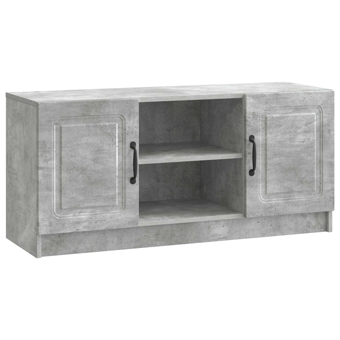 TV-kast Betongrijs 102 x 34,5 x 47 cm Bewerkt hout