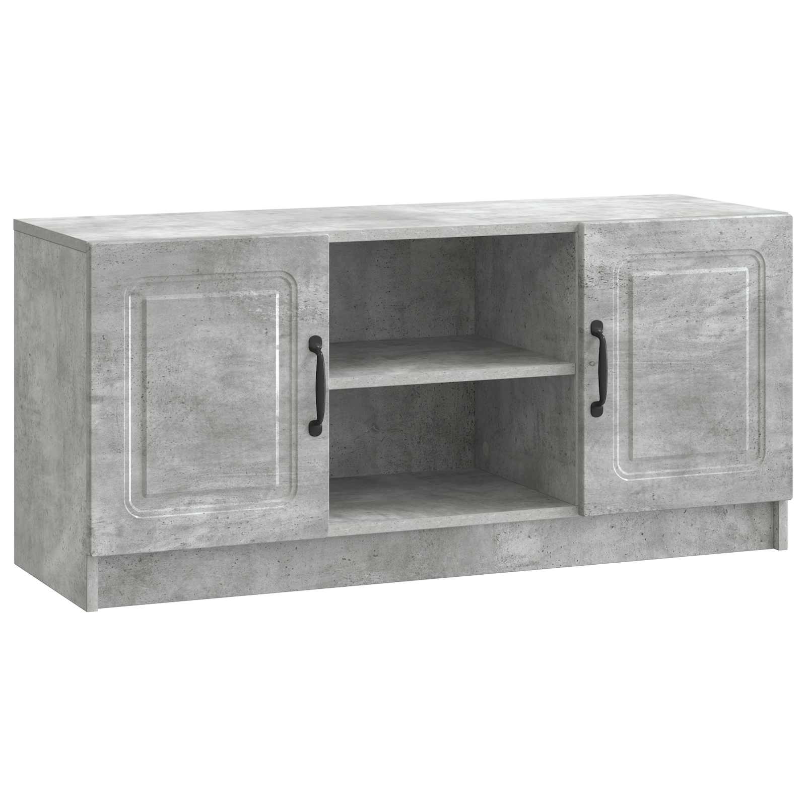 TV-kast Betongrijs 102 x 34,5 x 47 cm Bewerkt hout