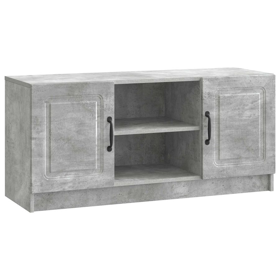 TV-kast Betongrijs 102 x 34,5 x 47 cm Bewerkt hout