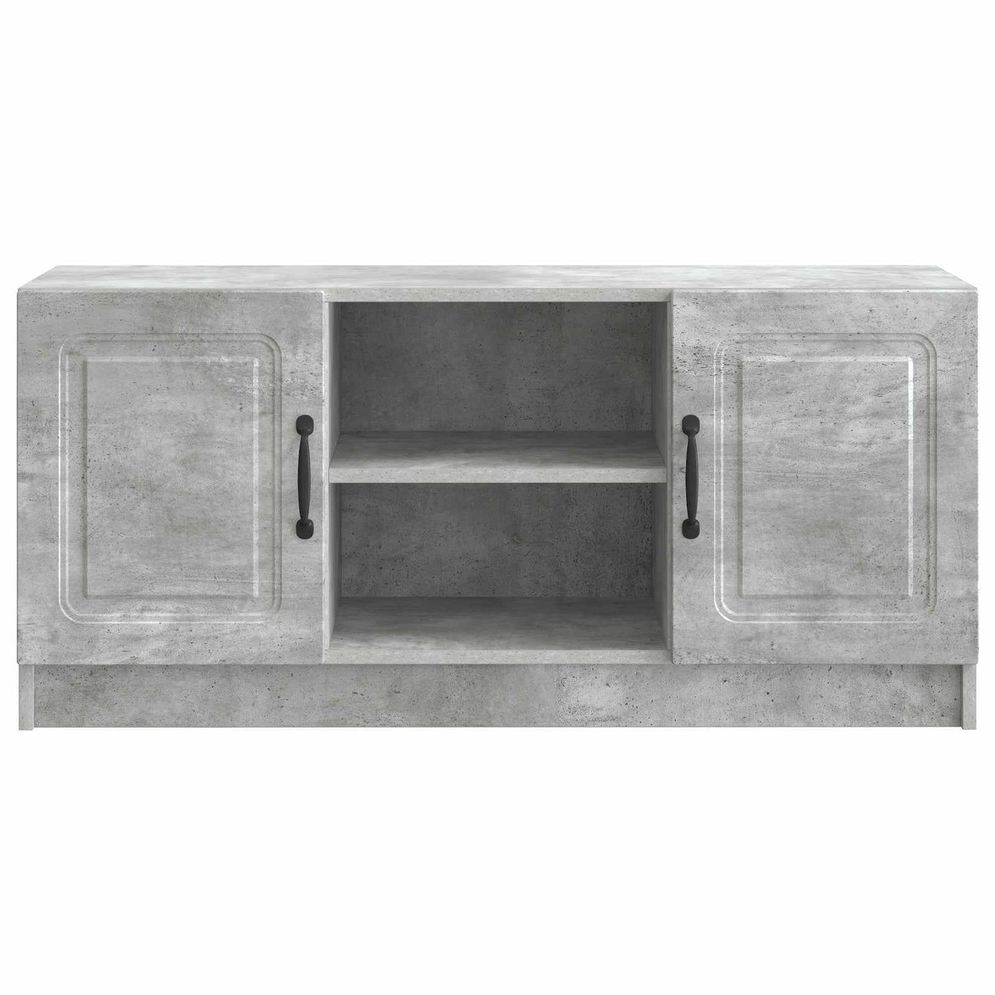 TV-kast Betongrijs 102 x 34,5 x 47 cm Bewerkt hout