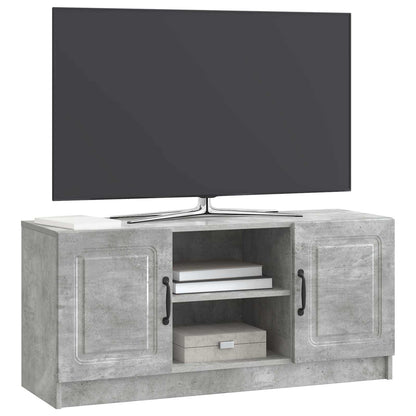 TV-kast Betongrijs 102 x 34,5 x 47 cm Bewerkt hout