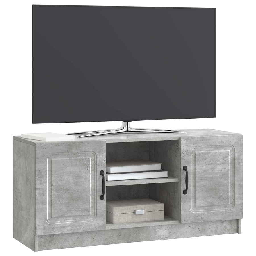 TV-kast Betongrijs 102 x 34,5 x 47 cm Bewerkt hout