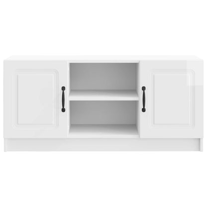 TV-kast Hoogglans Wit 102 x 34,5 x 47 cm Bewerkt hout