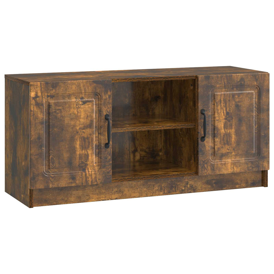 TV-kast Gerookt eiken 102 x 34,5 x 47 cm Bewerkt hout