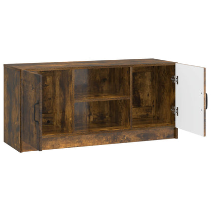 TV-kast Gerookt eiken 102 x 34,5 x 47 cm Bewerkt hout