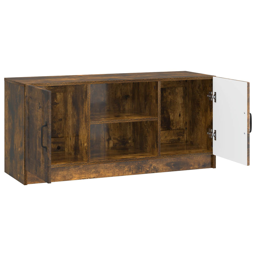 TV-kast Gerookt eiken 102 x 34,5 x 47 cm Bewerkt hout