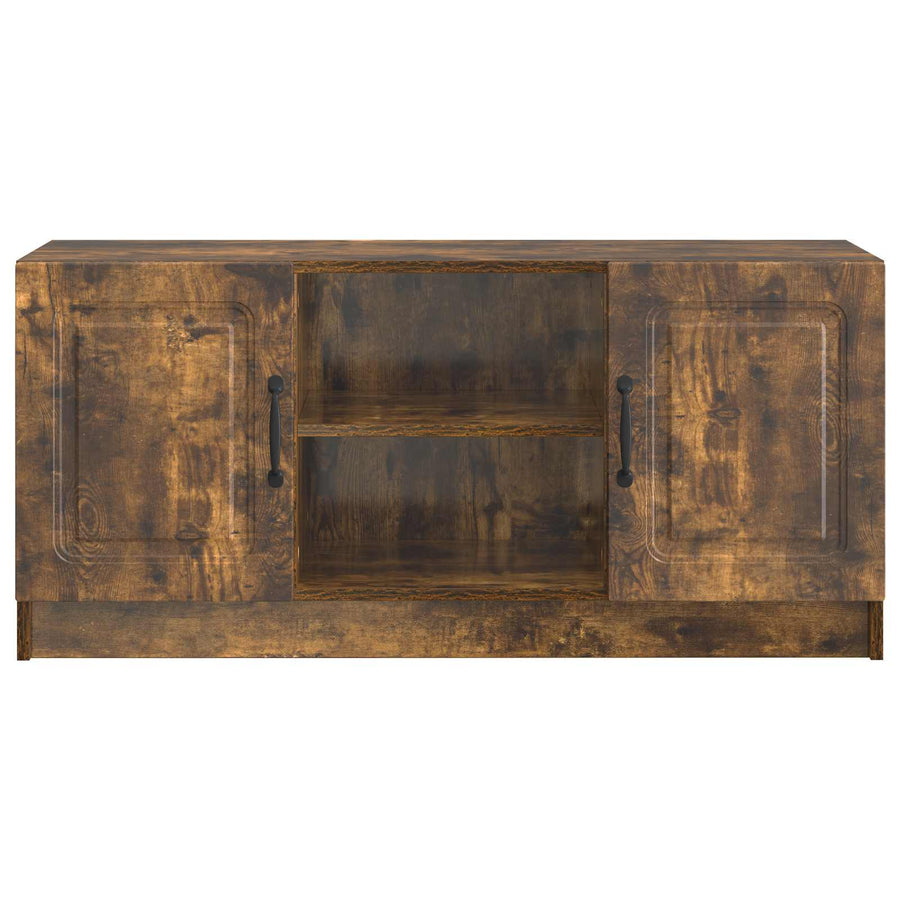 TV-kast Gerookt eiken 102 x 34,5 x 47 cm Bewerkt hout