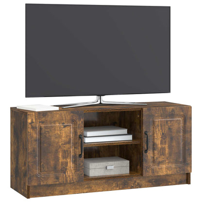 TV-kast Gerookt eiken 102 x 34,5 x 47 cm Bewerkt hout