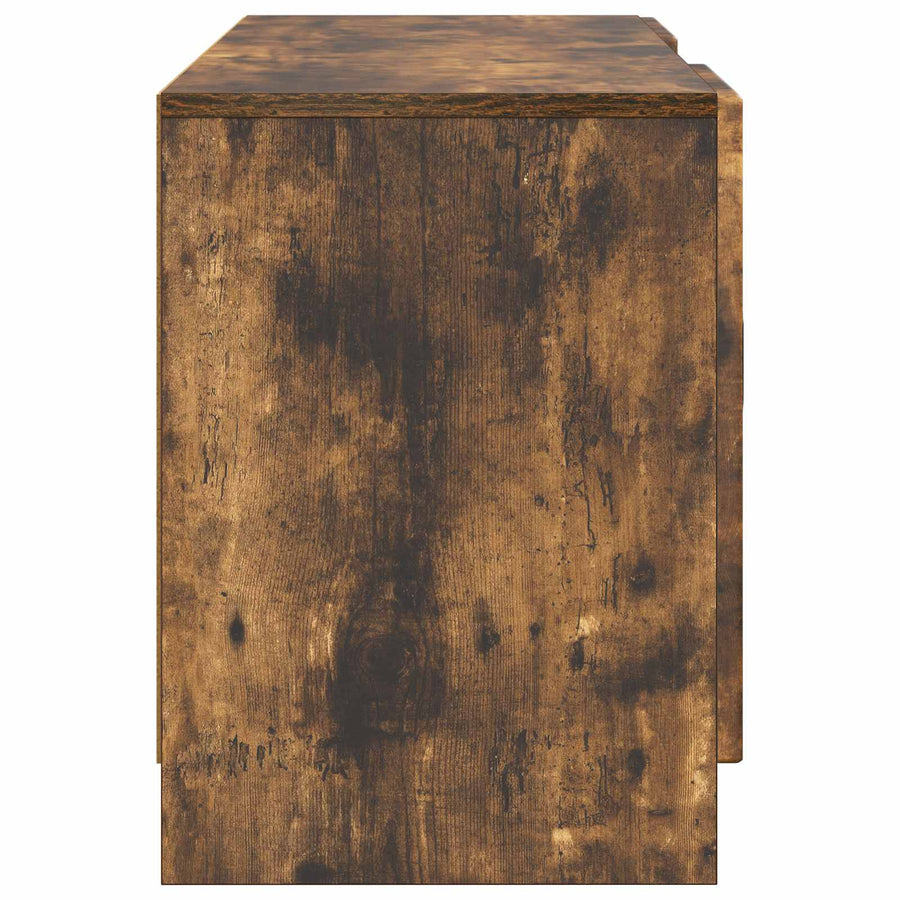 TV-kast Gerookt eiken 102 x 34,5 x 47 cm Bewerkt hout