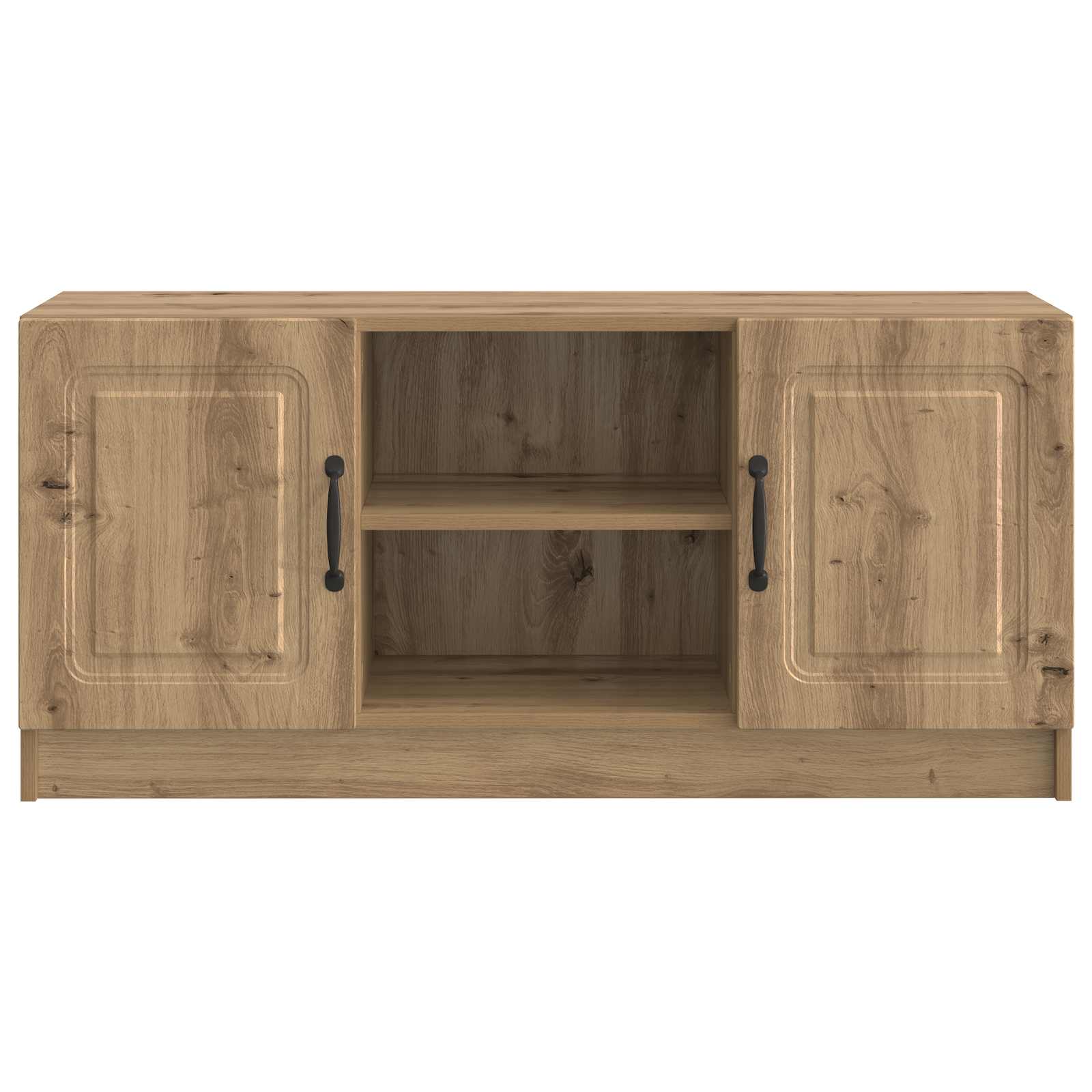TV-kast Artisanaal eiken 102 x 34,5 x 47 cm Bewerkt hout