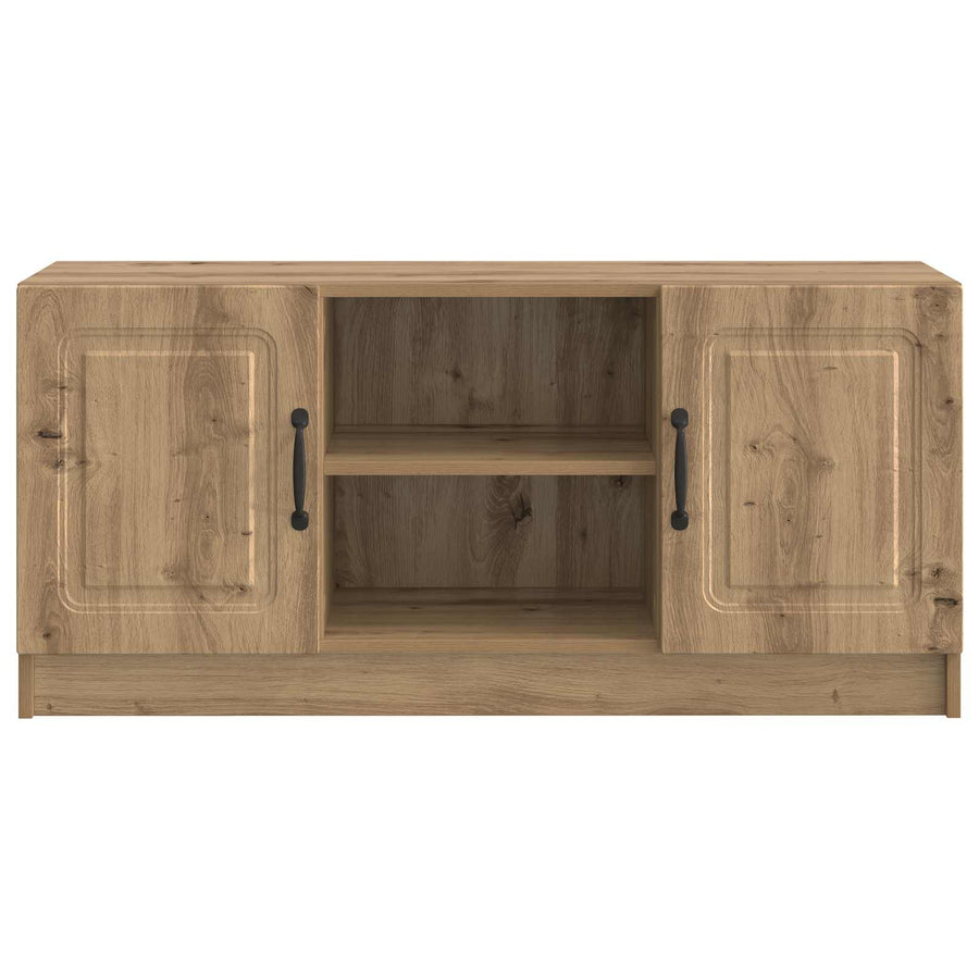 TV-kast Artisanaal eiken 102 x 34,5 x 47 cm Bewerkt hout