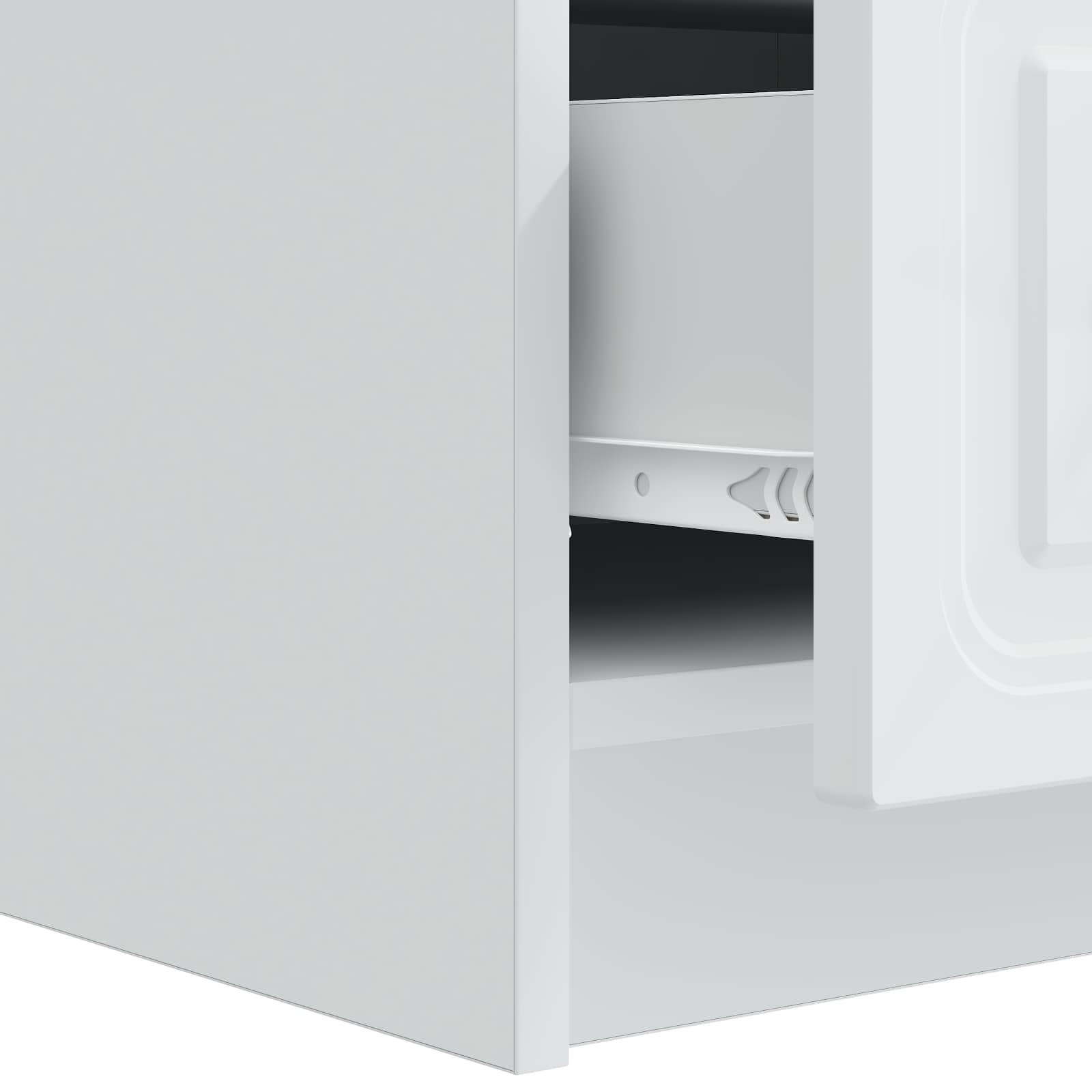 TV-kast met lade Wit 147 x 34,5 x 27 cm Bewerkt hout