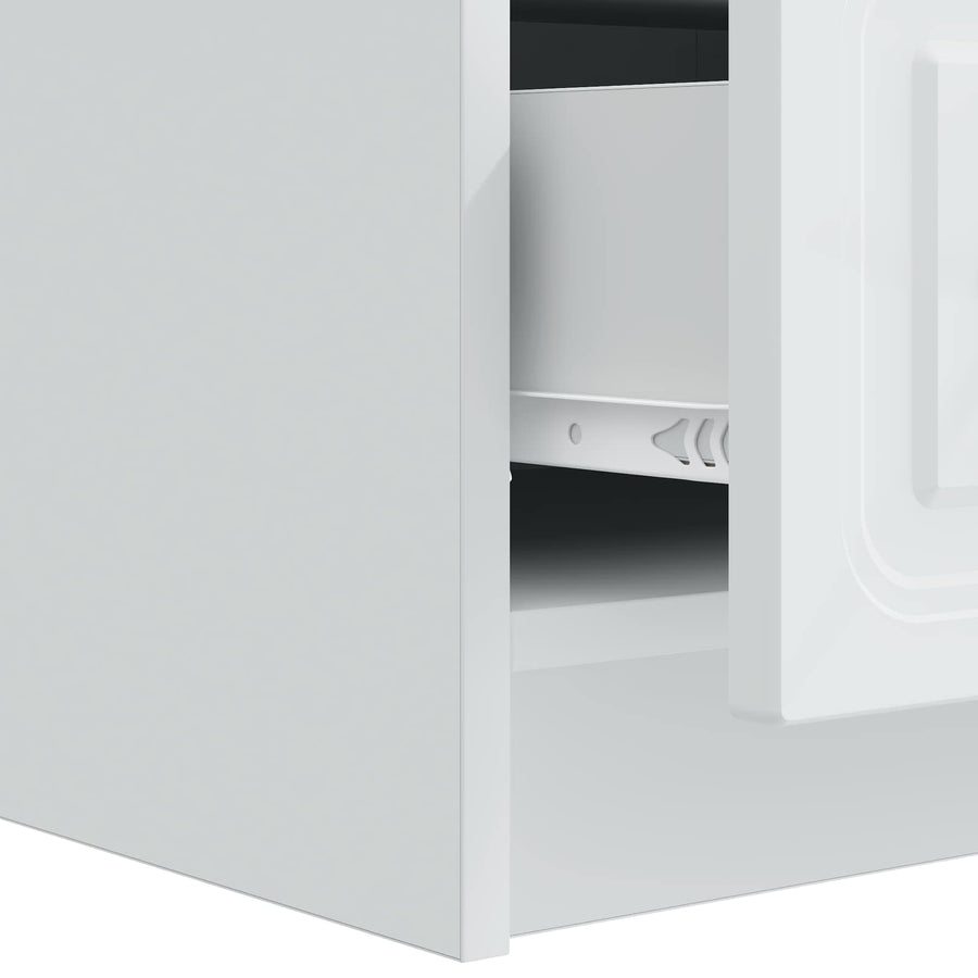 TV-kast met lade Wit 147 x 34,5 x 27 cm Bewerkt hout