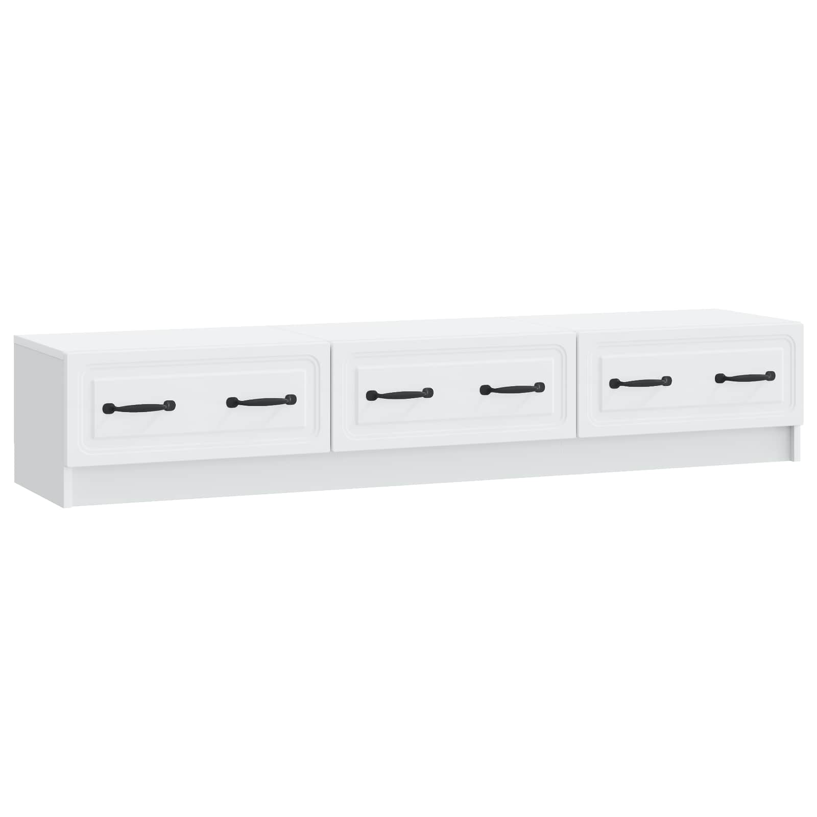 TV-kast met lade Wit 147 x 34,5 x 27 cm Bewerkt hout