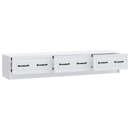 TV-kast met lade Wit 147 x 34,5 x 27 cm Bewerkt hout