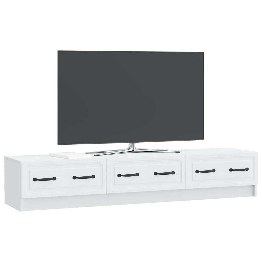 TV-kast met lade Wit 147 x 34,5 x 27 cm Bewerkt hout