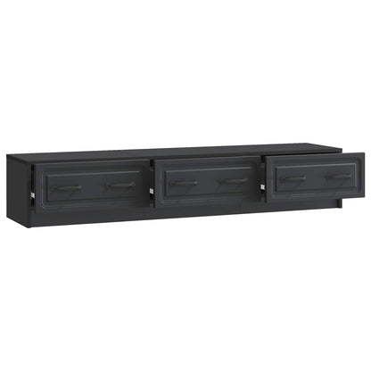 TV-kast met lade Zwart 147 x 34,5 x 27 cm Bewerkt hout