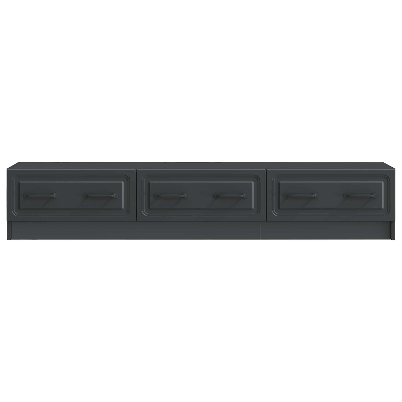 TV-kast met lade Zwart 147 x 34,5 x 27 cm Bewerkt hout