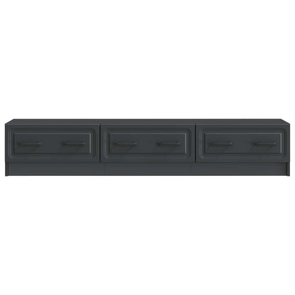 TV-kast met lade Zwart 147 x 34,5 x 27 cm Bewerkt hout