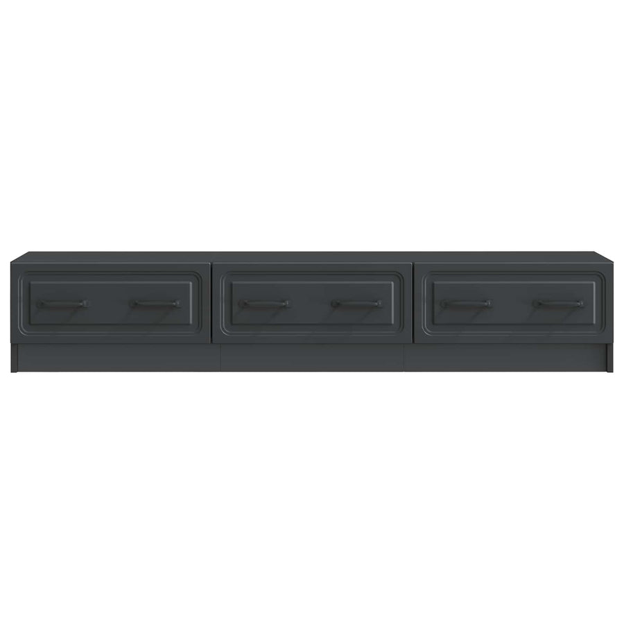 TV-kast met lade Zwart 147 x 34,5 x 27 cm Bewerkt hout