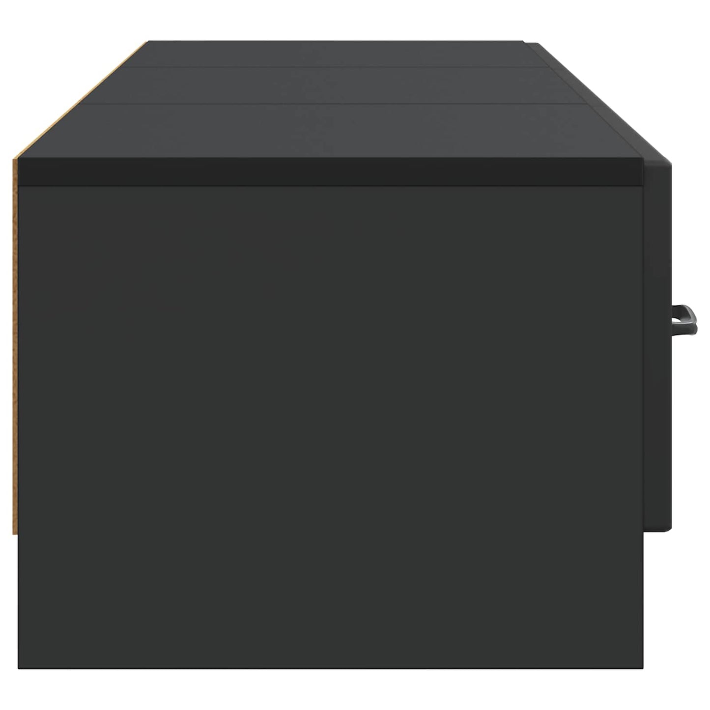 TV-kast met lade Zwart 147 x 34,5 x 27 cm Bewerkt hout