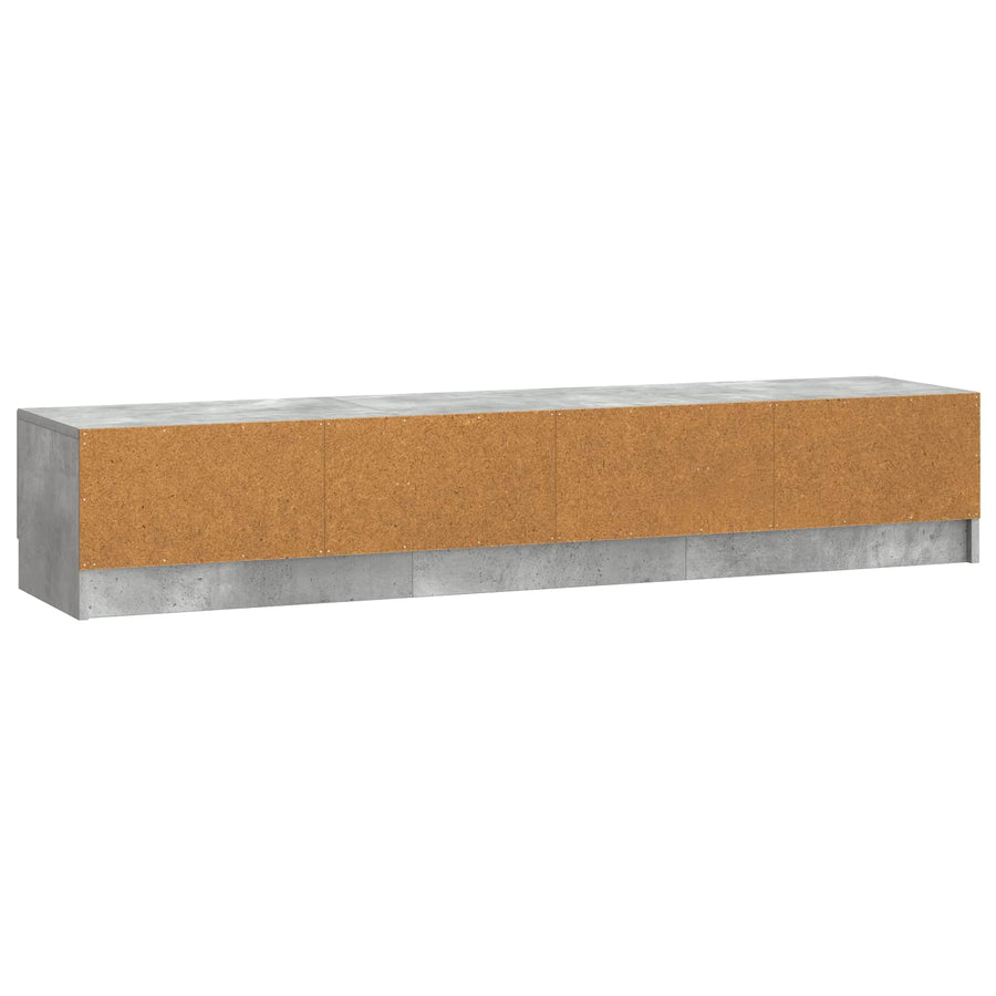 TV-kast met lade Betongrijs 147 x 34,5 x 27 cm Bewerkt hout