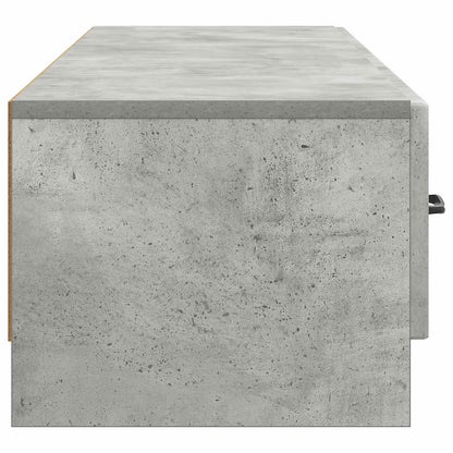TV-kast met lade Betongrijs 147 x 34,5 x 27 cm Bewerkt hout