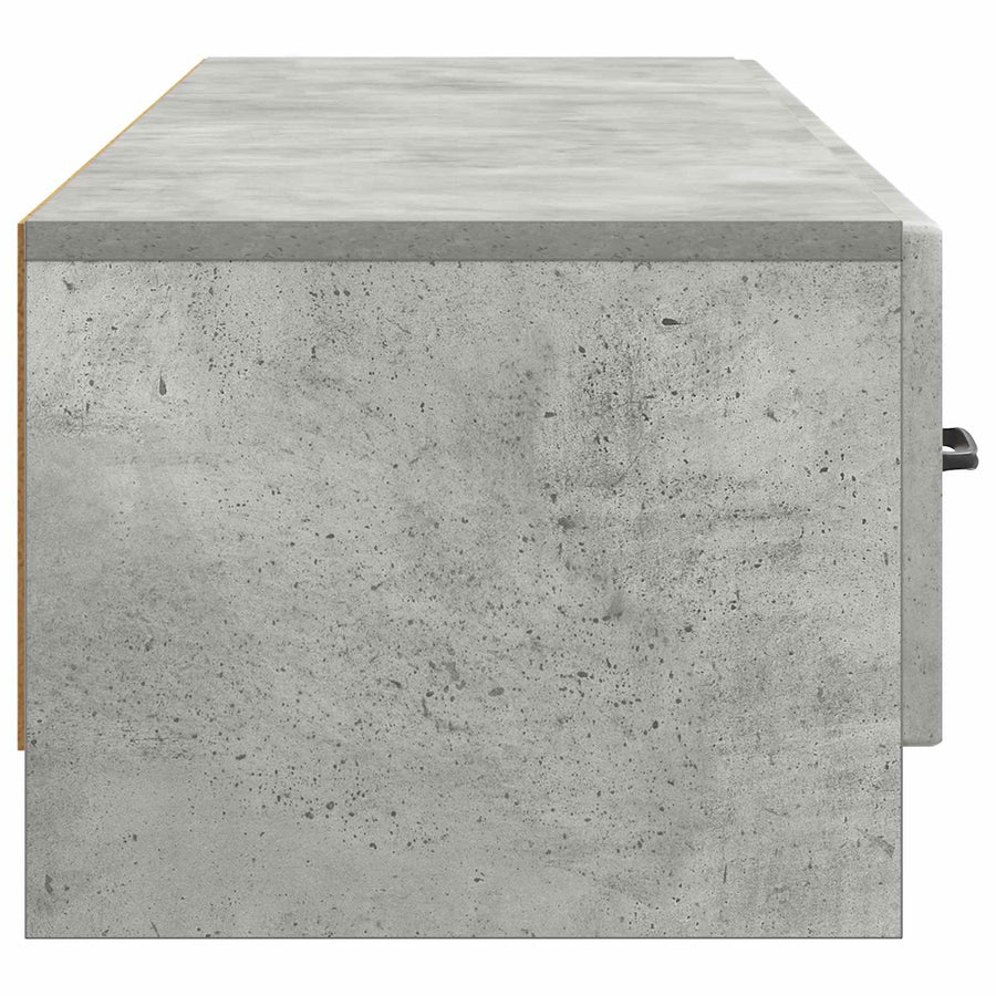 TV-kast met lade Betongrijs 147 x 34,5 x 27 cm Bewerkt hout