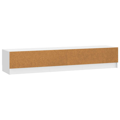 TV-kast met lade Hoogglans Wit 147 x 34,5 x 27 cm Bewerkt hout