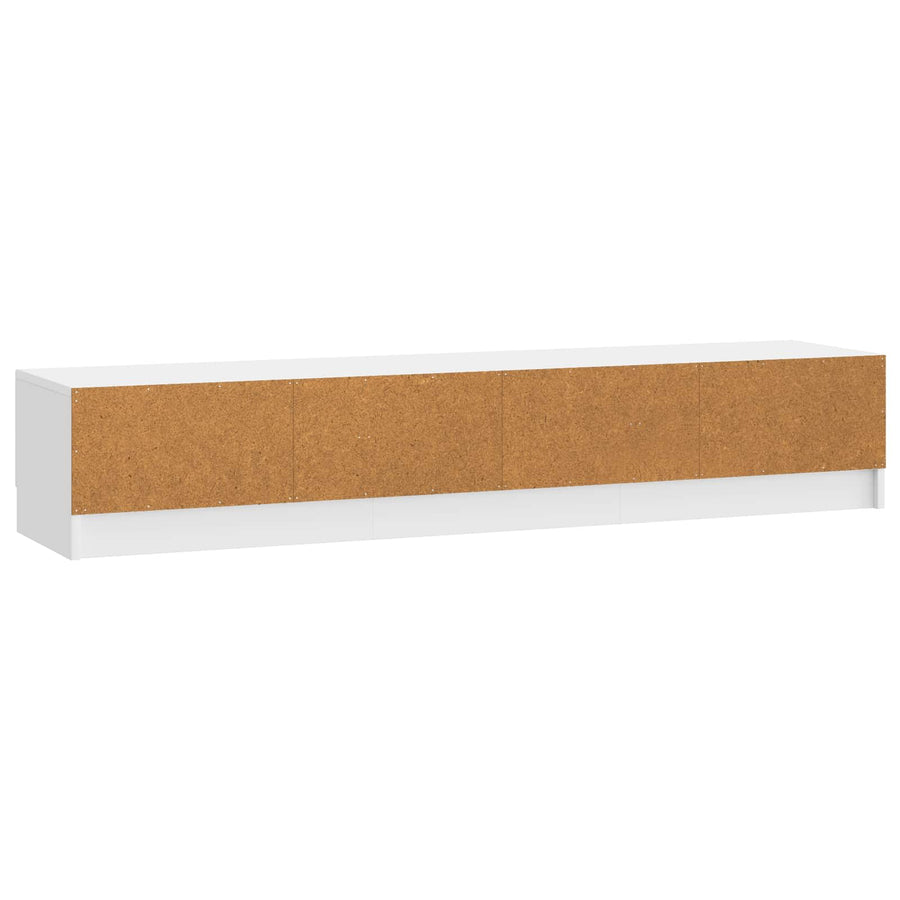 TV-kast met lade Hoogglans Wit 147 x 34,5 x 27 cm Bewerkt hout