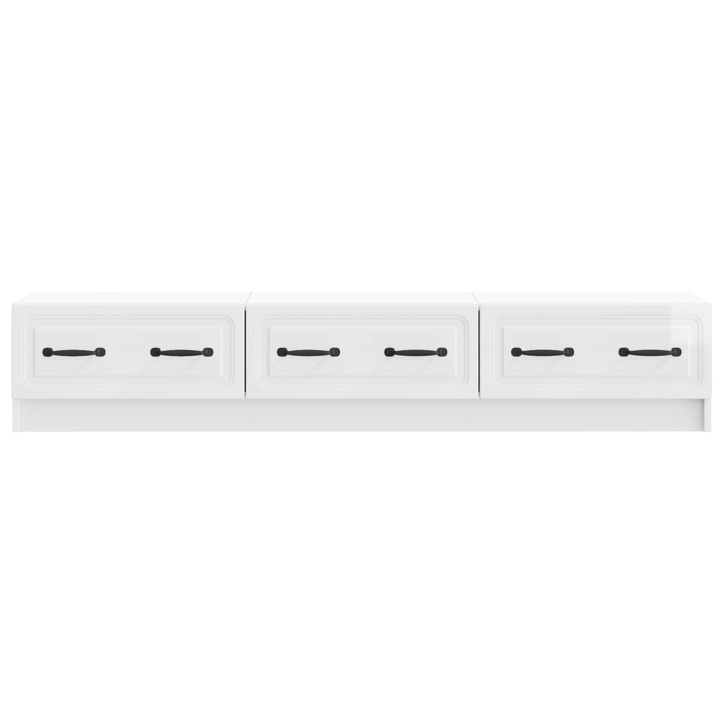 TV-kast met lade Hoogglans Wit 147 x 34,5 x 27 cm Bewerkt hout