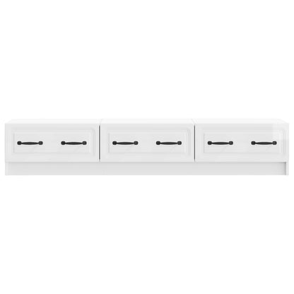 TV-kast met lade Hoogglans Wit 147 x 34,5 x 27 cm Bewerkt hout