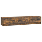 Tv-kast 147x34,5x27 cm gerookt eiken