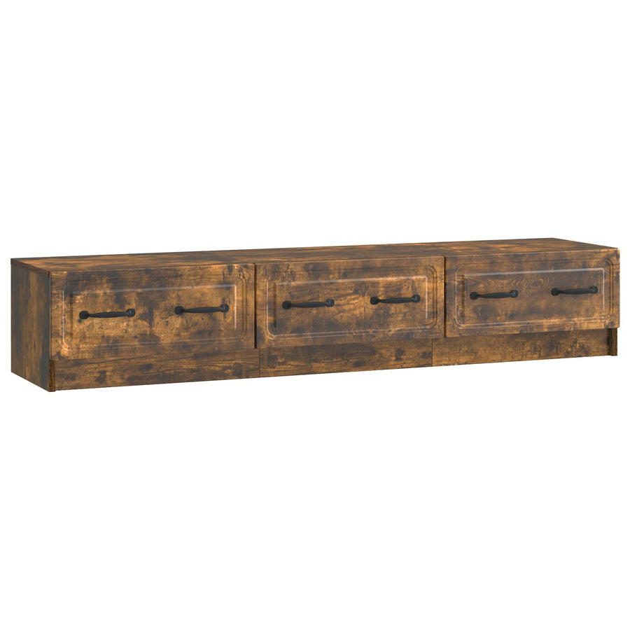 TV-kast met lade Gerookt eiken 147 x 34,5 x 27 cm Bewerkt hout
